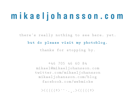 mikaeljohansson.com | photography web copy print